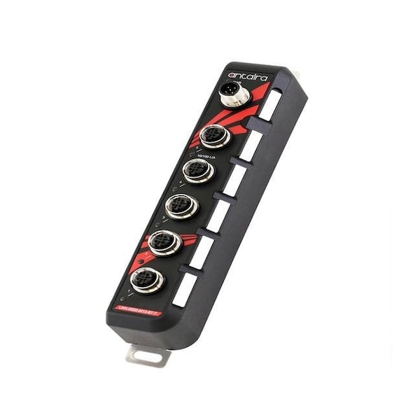 5-Port Industrial Unmanaged Ethernet Switch, w/5- 10/100Tx M12 connectors; EOT IP67